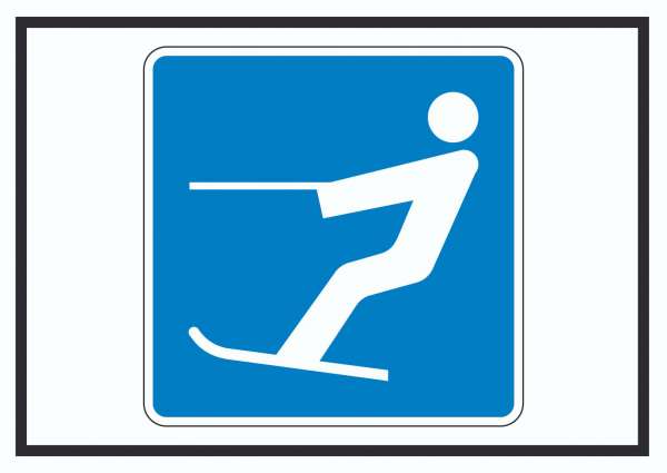Wasserski fahren erlaubt Symbol