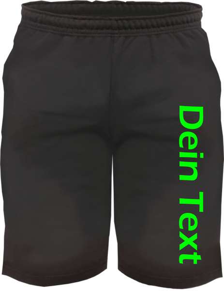 Individuelle Sweatshort NEON - Blockschrift - Wunschtext Druck - Kurze Hose