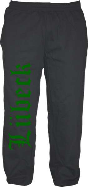 Lübeck Jogginghose - Altdeutsch - Druckfarbe Grün - Sweatpants Hose