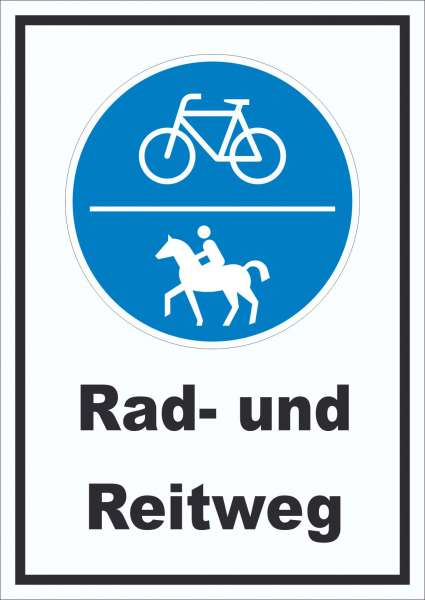 Schild Rad- und Reitweg
