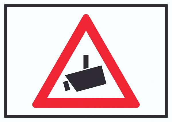 Achtung Videoüberwachung Kameraüberwachung Symbol Schild