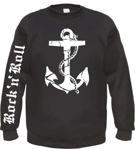 Rock N Roll Anker Sweatshirt - bedruckt - Pullover