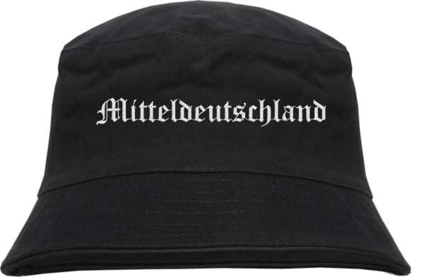 mitteldeutschland Fischerhut - Altdeutsch - bestickt - Bucket Hat Anglerhut Hut