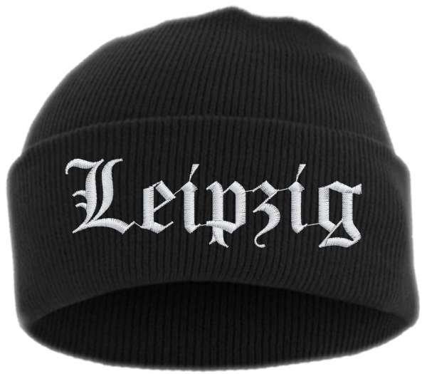 Leipzig Umschlagmütze - Altdeutsch - Bestickt - Mütze mit breitem Umschlag