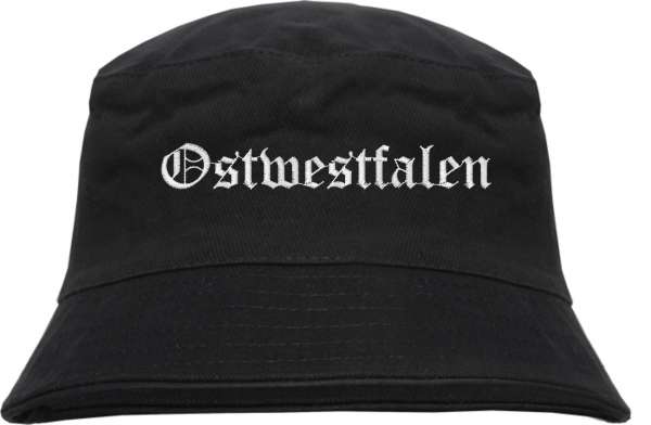 Ostwestfalen Fischerhut - Altdeutsch - bestickt - Bucket Hat Anglerhut Hut