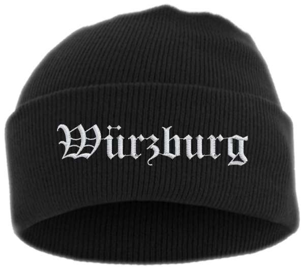 Würzburg Umschlagmütze - Altdeutsch - Bestickt - Mütze mit breitem Umschlag