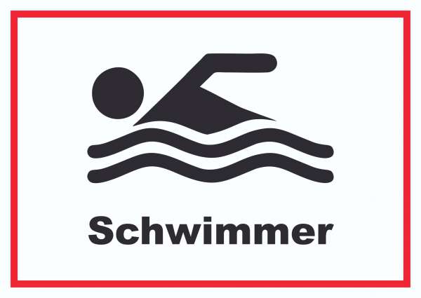 Schwimmer Schild