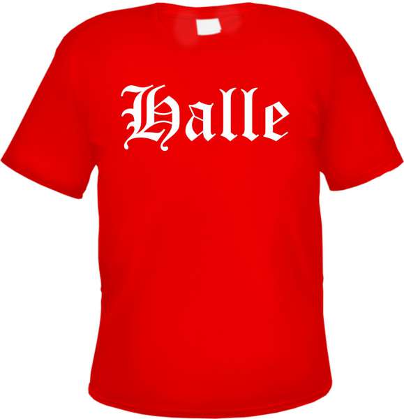 Halle Herren T-Shirt - Altdeutsch - Rotes Tee Shirt