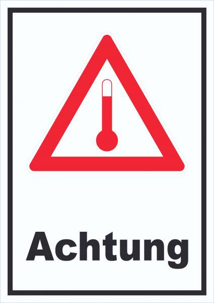 Schild Gefahrgutklasse Hot Achtung Heiß hochkant