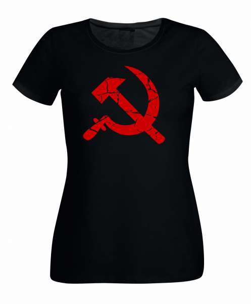 Hammer und Sichel rot Damen T-Shirt