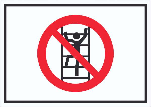 Schild Klettern verboten Symbol
