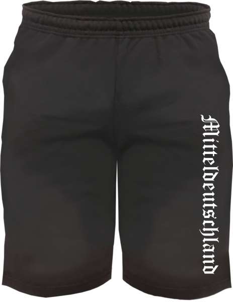 Mitteldeutschland Sweatshorts - Altdeutsch bedruckt - Kurze Hose Shorts