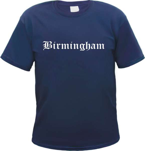 Birmingham Herren T-Shirt - Altdeutsch - Blaues Tee Shirt