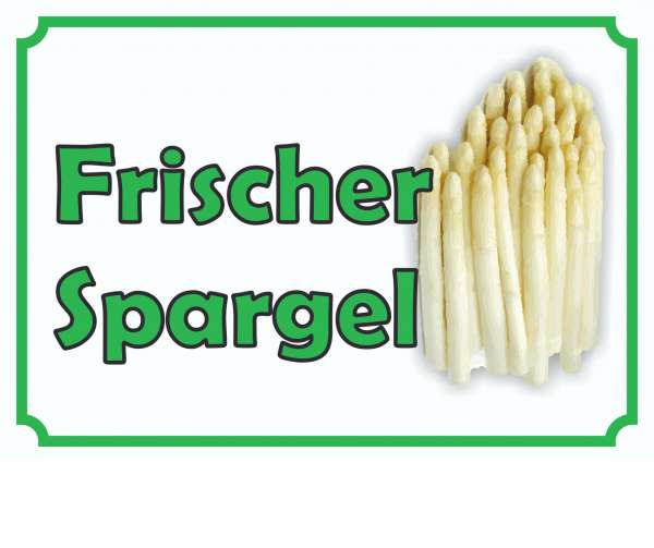 Verkaufsschild Schild Spargel