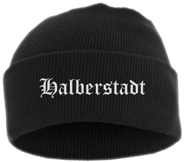 Halberstadt Umschlagmütze - Altdeutsch - Bestickt - Mütze mit breitem Umschlag