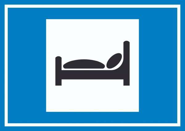 Autobahnhotel Symbol Schild