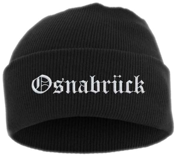 Osnabrück Umschlagmütze - Altdeutsch - Bestickt - Mütze mit breitem Umschlag