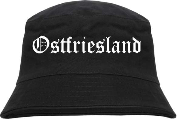 Ostfriesland Fischerhut - Altdeutsch - bedruckt - Bucket Hat Anglerhut Hut