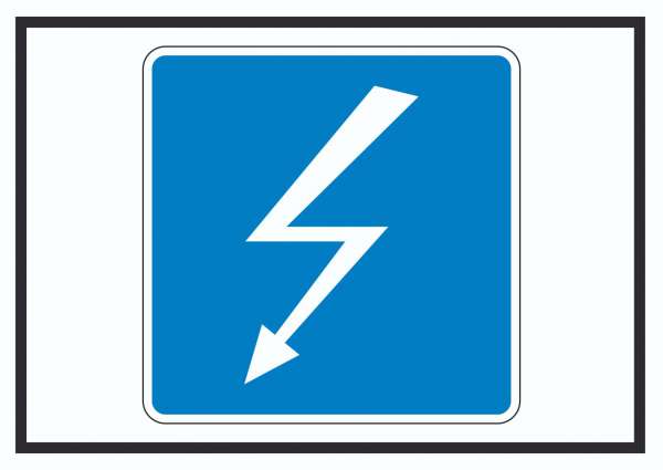 Hochspannungsleitung Kreuzt Symbol