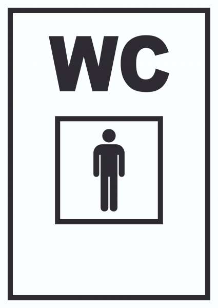 WC Herren Schild