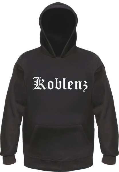 Koblenz Kapuzensweatshirt - Altdeutsch bedruckt - Hoodie Kapuzenpullover