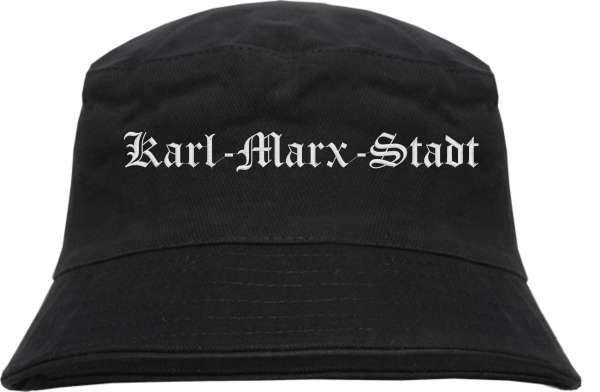 Karl-Marx-Stadt Fischerhut - Altdeutsch - bestickt - Bucket Hat Anglerhut Hut Anglerhut Hut