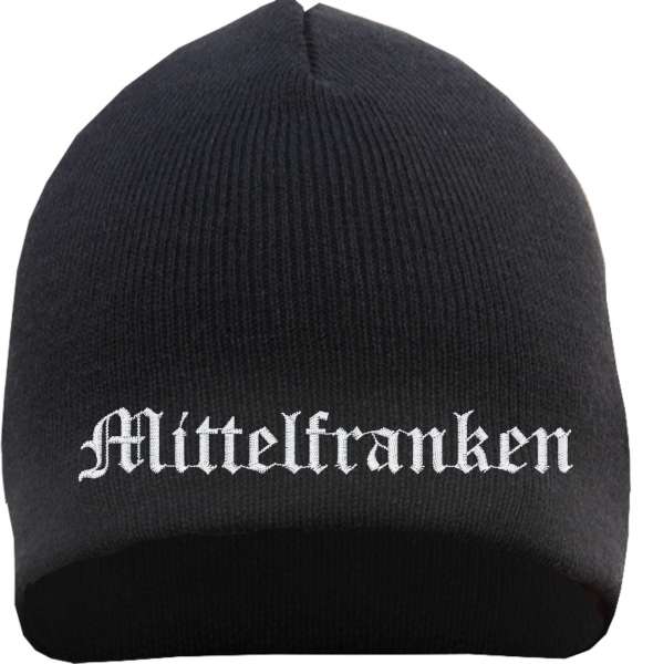 Mittelfranken Beanie Mütze - Altdeutsch - Bestickt - Strickmütze Wintermütze