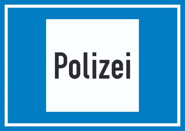 Richtzeichen Polizei Symbol Schild