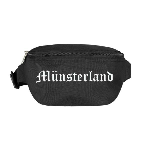 Münsterland Bauchtasche - Altdeutsch bedruckt - Gürteltasche Hipbag