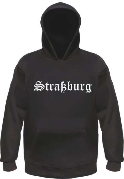 Straßburg Kapuzensweatshirt - Altdeutsch bedruckt - Hoodie Kapuzenpullover