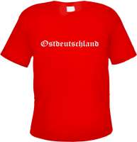 Ostdeutschland Herren T-Shirt - Altdeutsch - Rotes Tee Shirt Ostdeutschland Herren T-Shirt - Altdeutsch - Rotes Tee Shirt