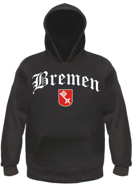 Bremen Kapuzensweatshirt - Altdeutsch mit Wappen - Hoodie Kapuzenpullover