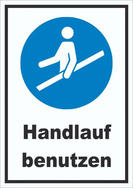 Handlauf benutzen Schild