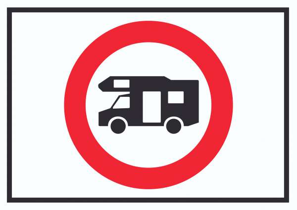 Wohnmobil Durchfahrt verboten Symbol Schild