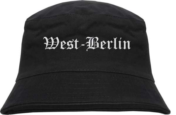 West-Berlin Fischerhut - Altdeutsch - bestickt - Bucket Hat Anglerhut Hut Anglerhut Hut