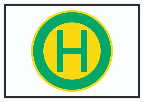 Schild Haltestelle Symbol