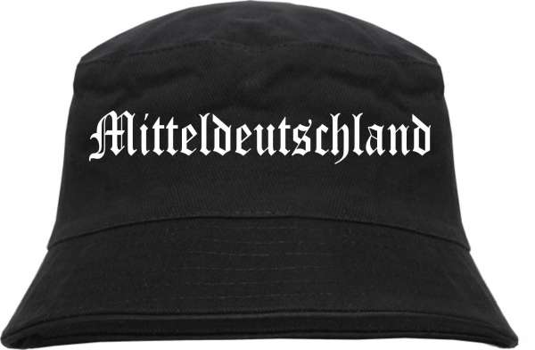 Mitteldeutschland Fischerhut - Altdeutsch - bedruckt - Bucket Hat Anglerhut Hut