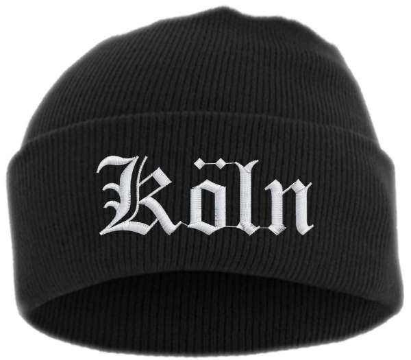 Köln Umschlagmütze - Altdeutsch - Bestickt - Mütze mit breitem Umschlag