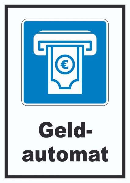 Geldautomat Schild