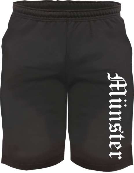 Münster Sweatshorts - Altdeutsch bedruckt - Kurze Hose Shorts