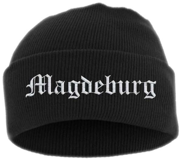 Magdeburg Umschlagmütze - Altdeutsch - Bestickt - Mütze mit breitem Umschlag
