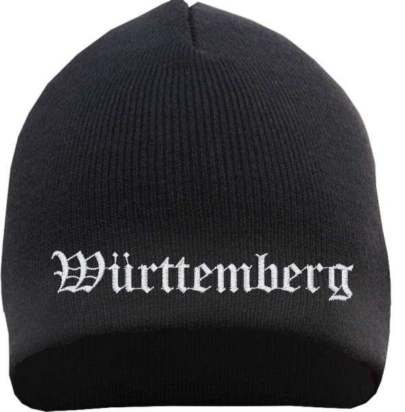 Württemberg Beanie Mütze - Altdeutsch - Bestickt - Strickmütze Wintermütze