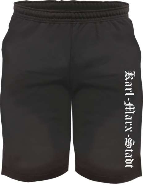 Karl-Marx-Stadt Sweatshorts - Altdeutsch bedruckt - Kurze Hose Shorts