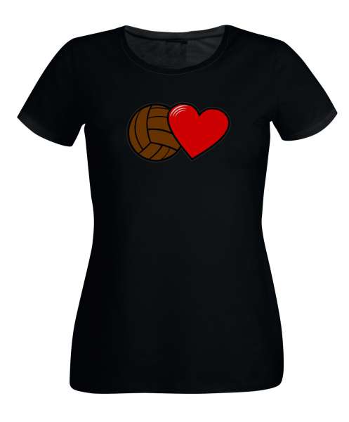 FUSSBALL UND HERZ Damen T-Shirt