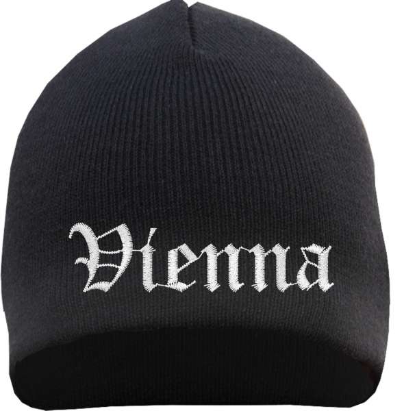 Vienna Beanie Mütze - Altdeutsch - Bestickt - Strickmütze Wintermütze