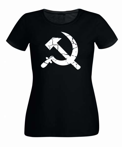 Hammer und Sichel s/w Varianten Damen T-Shirt