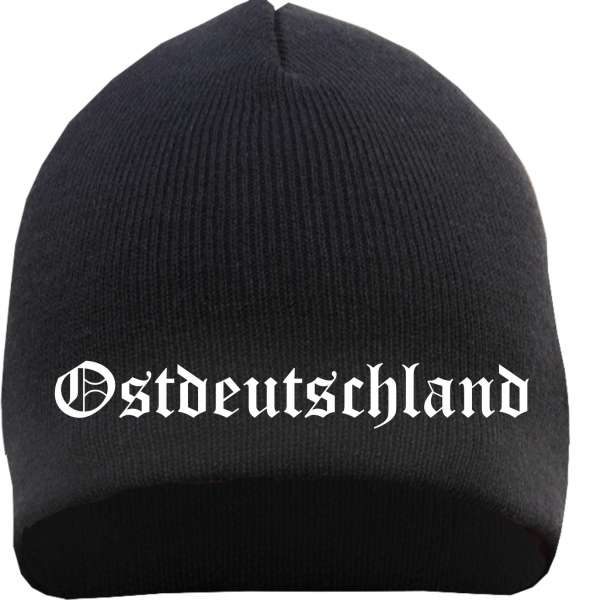 Ostdeutschland Beanie Mütze - Altdeutsch - Bestickt - Strickmütze Wintermütze