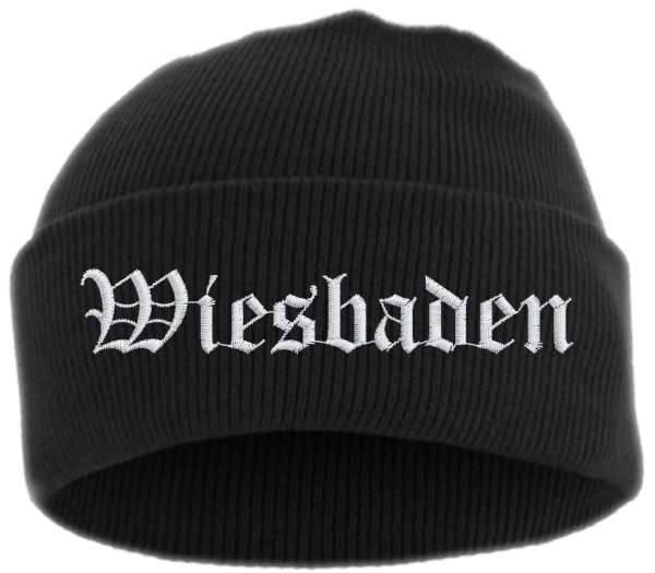 Wiesbaden Umschlagmütze - Altdeutsch - Bestickt - Mütze mit breitem Umschlag