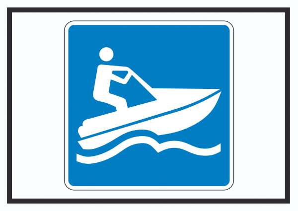 Jetski fahren erlaubt Symbol