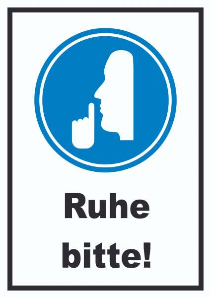 Ruhe bitte Schild